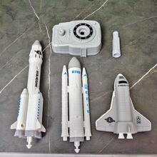 Spacecraft + Rocket Launch Center, Science Experiment Learning Aerospace Knowledge, Astronaut Model, Children Christmas Gift Toy,Back To School - Grey - View 5