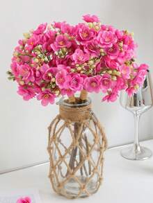 4pcs/Lot Jasmine Artificial Silk Jasmine Flower Bouquet, Home Decor & Photography Props Fake Flowers