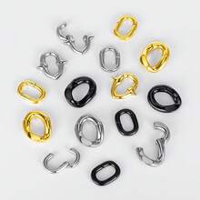 1入組6mm新款鏈子式耳重負重釘擴張器不銹鋼針穿耳環女男時尚珠寶禮物 - chains - 查看 10