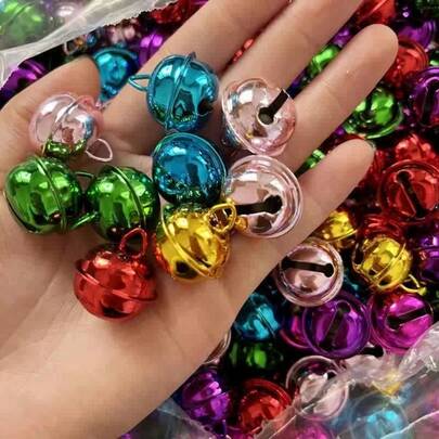 10 Pieces Mixed Color Copper Bell Set - Suitable For Christmas, 22mm/0.866 Large Bell, Home And Pet Decoration, Christmas Party Gift, Red, Green, Gold, Silver Home Decor Christmas Decorations Room Decor Winter Christmas Decorations Home Christmas Gifts Christmas Decor