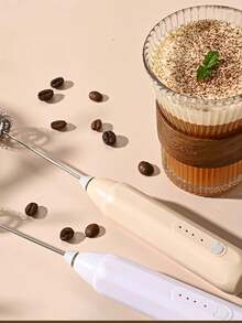 Electric Hand Mixer, Small Handheld Milk Frother, Egg Beater, Baking Whisk, Mini Blender - Multicolor - View 5