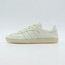 Adidas Originals Samba Decon 休闲轻便舒适防滑低帮软皮 Logo 街头风日常通勤男鞋象牙金金属色 IG6171 - 白色 - 查看 2
