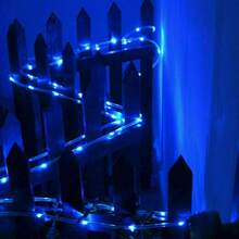 Solar Rope Lights,  LED Solar String Lights, 8 Modes Waterproof Solar Powered Outdoor Light, Flexible Clear Tube Light For Garden Backyard Patio Deck Pool Tree Decor - Blue - View 3