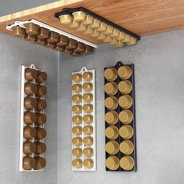 Suporte ajustável para cápsulas de café de parede 1 peça - organizador de armazenamento com economia de espaço e suporte de exibição para uso em cozinha, bar e cafeteria