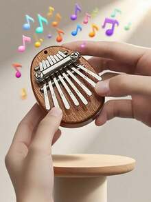 8 音迷你拇指钢琴卡林巴琴，便携式初学者手指钢琴乐器（含免费颜色随机挂绳）生日圣诞节毕业最佳礼物 - 彩色 - 查看 4