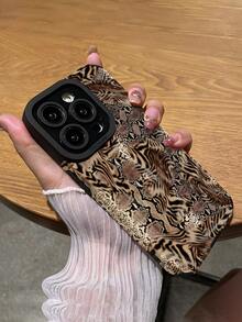 1 件性感时尚蛇皮豹纹拼布竖条纹经典防摔柔软 TPU 手机壳适用于苹果和手机 - 彩色 - 查看 6