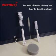 Kit de limpieza de fuente de agua potable WEIYIN, que incluye cepillo, pinzas y esponjas, adecuado para la mayoría de los dispensadores de agua y fuentes de mascotas