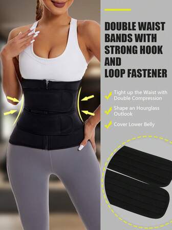 1pc Women Waist Trainer, Waist Shaper Trimmer, Sauna Sweat Belt, Sports Fitness Waist Support Belt, Waist Cincher, Waist Slimming Belt Exercise Waist Belt Suitable For Workout Home Sports And Walk
