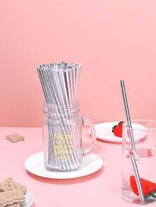 25支彩色纸吸管，闪光吸管，优雅工艺吸管，适用于果汁、奶昔、生日、婚礼、婴儿派对、美人鱼主题派对、毕业派对、新娘送礼会等多种场合。 - 彩色 - 查看 8