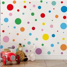 Polka Punkte Wandaufkleber Kreis Wandtattoo für Kinderzimmer, Wohnzimmer, Klassenzimmer, Spielzimmer Dekor, abnehmbare Vinyl Wandaufkleber Punkte Wandtattoos