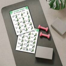 Desafío de yoga en silla de 30 días | Guía de entrenamiento en silla | Ejercicios de silla imprimibles | Plan de entrenamiento en el hogar para personas mayores, 2 sets, 8x10 pulgadas sin marco, accesorios de entrenamiento, guía de acondicionamiento físico para personas mayores, texto de fácil lectura, material de papel resistente, entrenamiento en el hogar, texto de fácil lectura, construcción resistente, guía de entrenamiento, usuarios conscientes de la salud