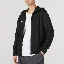 Áo khoác có mũ trùm đầu thể thao chạy bộ tập luyện thể dục Under Armour Unisex Logo Print 23600303 - màu đen - Xem 4