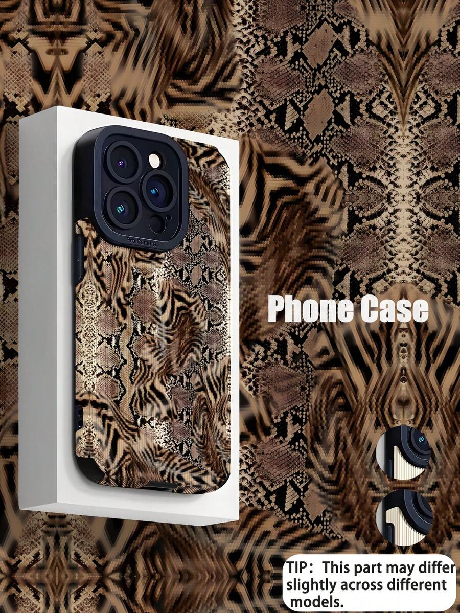 1 件性感时尚蛇皮豹纹拼布竖条纹经典防摔柔软 TPU 手机壳适用于苹果和手机