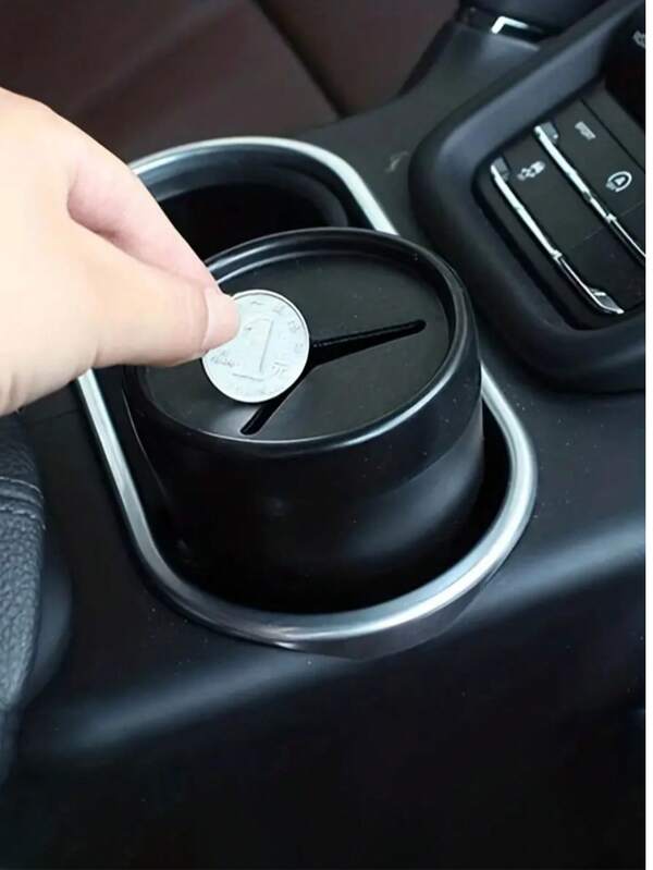 Car Coin Storage Box, Convenient Storage Box, Vehicle Organization Container, Car Mini Storage Box, Portable Car Coin Storage Bucket, Durable Storage Container, Universal Fit For Vehicle Center Console Storage