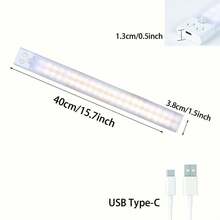 1 pieza Luz LED ultradelgada con sensor de movimiento y iluminación regulable de 3 colores, instalación inalámbrica con clip, ideal para gabinetes, armarios, estanterías y escaleras.