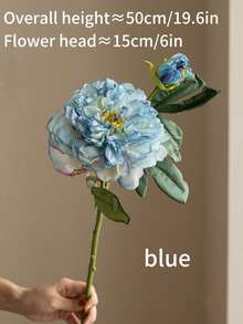 1 pieza, Flor de Rosa Artificial, Flor Simulada de Peonia Francesa, Ornamento de Flor Falsa para Sala de Estar del Hogar, Decoración de Centro de Mesa Comedor con Ramo de Flores Secas, Decoración Floral Chopin