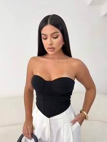 Women Tops - 黑色 - 查看 2