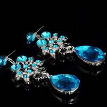 1 pieza Collar y 1 pieza de Aretes Conjunto de Joyería Elegante Retro de Lujo con Gota de Agua