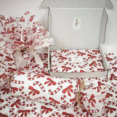 20 Sheets Christmas Style Gift Wrapping Tissue For Gift Wrapping Candy And Bow Tissue Paper For Gift Bags For Birthday Party Winter Holidays Christmas Party DIY Craft Christmas Decoration, Holiday Decoration