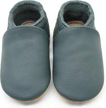 ¡RecomendadoBotines de piel genuino para bebé, suela suave, zapatos de caminar para niños pequeños, flexibles y transpirables para primeros caminantes, niños y niñas¡Top de Temporada - Verde oscuro - Ver 2