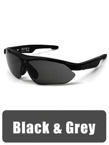 1pc Smart Glasses New Black Technology Wireless Headphones For Men And Women Outdoor Cycling Sports Navigation Voice Listening To Music Calling Voice Assistant Wake Up Remote Control Photography Apple Android Mobile Phone Universal Anti-Ultraviolet Sun Sunglasses Suitable For A Variety Of Face Shapes