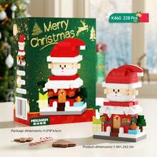 [Christmas Gift] Mini Building Block Set - Santa Claus, Snowman Figurines With Candy House, Children's Educational DIY Toys, Holiday Decor, Christmas Stocking Stuffers (Gift Box) - Multicolor - View 7