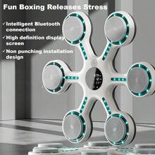 Boxing Music, máquina de boxeo de pared con Bluetooth recargable, equipo de entrenamiento interactivo, música motivacional, accesorios deportivos - Blanco - Ver 6