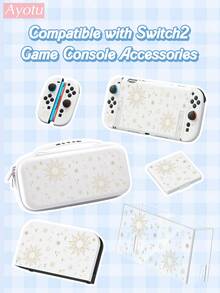 Ayotu 2025 New Model 2 Series Cosmic Pattern Game Console Shell & Accessories Set, Suitable For 7.9-Inch Switch 2 Protective Case. The Set Includes A Protective Case, Storage Bag, Base Shell, Game Console Dust Cover, Game Card Case, Joy-Con Controller Cover, And Other Optional Accessories. It Is The Best Choice For Schools, Birthdays, And Gaming Enthusiasts. - Multicolor - View 3