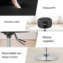 Sgabelli da toeletta - Nero - Visualizzare 6
