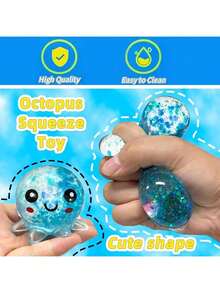 1/2/5 cái Đồ chơi cảm giác Bạch tuộc đường, Bóng bóp xả stress với bên trong dính, Quà sinh nhật, Đồ nhồi hộp kho báu, Đồ chơi giảm căng thẳng quà tiệc sinh nhật, Đồ nhồi túi quà, Đồ nhồi piñata, Đồ nhồi túi quà tặng - Nhiều màu - Xem 5