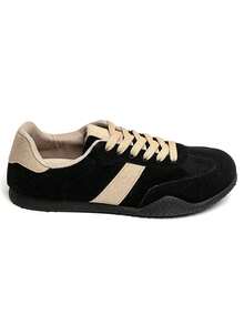 Baskets rétro mixte 9010 – Sneakers en daim avec semelle fine, style vintage et déclinaisons moderne - 黑色 - 查看 3