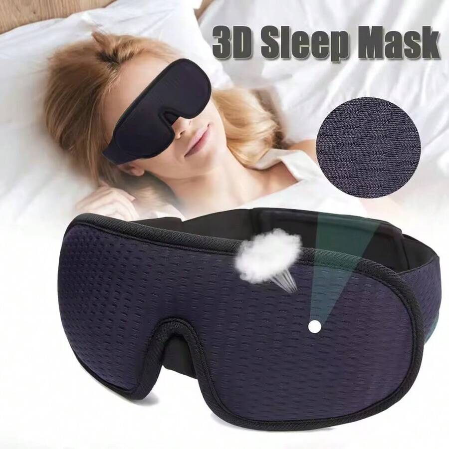 Sleep Blackout Eye Mask, Sleep Assistance Eye Mask, Travel Sleep 3D Eye Mask, Breathable Blackout Sleep, Nap Time Travel Eye Mask, Blackout - Multicolor - View 1
