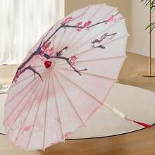 Ancient-Style Floral Bamboo Umbrellas - Oil-Paper Sunshades, Flower Art Dance, Classical Party Umbrellas, Photography Clothing, Cosplay, And Travel Sunshades