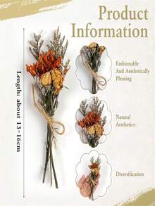 4/12 piezas Ramo de flores secas mini, flores secas naturales mixtas de estilo bohemio, decoración de flores secas hechas a mano mini para boda, marco de fotos, caja de regalo, jarrón, decoraciones para el hogar DIY (Serie verde)