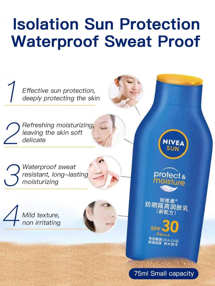 NIVEA Sun Protection Moisturizing Lotion (New Formula), 75ml