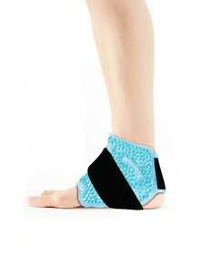 PVC Ankle Protector With Plush Dual-Sided Ice Pack - Adjustable Strap Design, Suitable For Sports Injury Ice Therapy, Wrist, Elbow, Leg Cooling Ice Bag, Reusable Heating/Freezing, Ankle Support Cushion, Medical Grade Gel Ice Pack, Sports Recovery Therapy Ice Pack