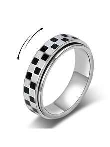 Fashionable Stainless Steel Four-Leaf Clover Zirconia Inlaid Ring, Stylish Jewelry Accessory For Women, Suitable For Elegant Daily Wear And Party Charm, An Ideal Gift