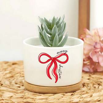 Jarrones exteriores ¡Feliz Navidad, Invierno! Macetas decorativas para plantas de interior y exterior - Macetas de cerámica, soportes para plantas y macetas para suculentas. Ideal como regalos de Navidad, regalos de cumpleaños o regalos del Día de la Madre. Perfecto para la decoración de la sala de estar, el balcón y el porche delantero. Adecuado para diversas plantas como suculentas, hierbas y talla grande. Excelente para el hogar de cualquier amante de las plantas durante las celebraciones de Navidad, cumpleaños y Día de la Madre.