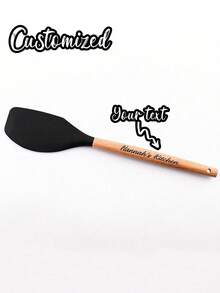 Personalized Set Of 3 Baking Tool Whisk Basting Pastry Brush Spatula Egg Beater BBQ Grill Cooking Silicone Anniversary Housewarming Gift - Multicolor - View 2