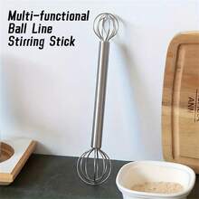 ملعقة خلط متعددة الوظائف من الفولاذ المقاوم للصدأ ذات الطرفين، خفاقة خبز، خفاقة صغيرة، أداة لتليين الزبدة، مناسبة للخبز والتتبيل، أدوات مطبخ