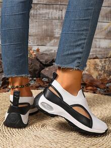 Giày thể thao nữ thiết kế khoét rỗng - trắng - Xem 4