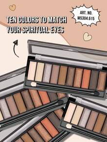 MISSLYN Essential Eyeshadow Palette, Nude Tones, Matte And Shimmer Dual-Finish, High Pigmentation, Long-Lasting, Fine Powder Texture, Natural Colors, Smooth Formula, Makeup Brand, Face Cosmetics, Suitable For Women And Girls, Winter Essential, Y2K Style, Fashion Versatile, Birthday Gift, Valentine's Day Gift, Party Essential, New Year Gift, Best Colors, Cruelty-Free And Vegan - #615 - Xem 4