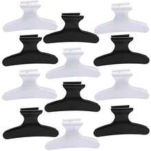 12 件蝴蝶形发夹，适合女士，美发沙龙专业分区夹，用于造型和染色，美发沙龙工具，可爱防滑发夹，适合女孩和女士休闲发夹发夹发夹，爪夹秋冬发饰，适合女士度假装扮 - 彩色 - 查看 19