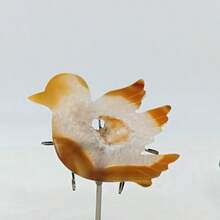 1pc Natural Crystal Agate Bird Carving Ornament - Cute Animal Crystal Carving, Crystal Craft, Creative Home Decor, Excellent Gift Idea