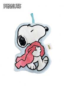 1PC Peanuts Officially Licensed  Coral Velvet Plush Hanging Kitchen Bathroom Hand Towel Cleaning Towel Delicate Embroidery Skin-Friendly Soft Comfortable Absorbent Thickened Design