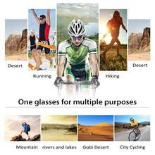 Luxury  Polarized Sports Glasses For Men Women, Lightweight TR90 Frame UV400 Protection Anti Glare Sunglasses For Running Cycling Fishing Driving Hiking Outdoor Adventures, Premium Polarized Lens Wide Vision Comfort Fit Nose Pad All Season Day Night Use Perfect Gifts For Sports Lovers Active Lifestyle - 黑色+橘色+綠色 - 查看 5