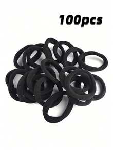 5/50/100/200 Pieces/Bag Minimalist Elastic Hair Bands, Black, Khaki, Randomly Mixed High Elastic Hair Bands, Fashionable And Changeable Minimalist Elegant Hair Accessories, Daily Use, High Elastic Seamless Hair Accessories. Hair 