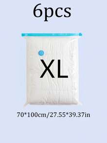 6/3/1pcs Minimalist Vacuum Compression Bags, Clear Airtight Storage Bags For Clothes, Bedding, Pants, Socks, Sweaters, Suitable For Home Closet, Wardrobe, Travel Luggage, Back To School, Halloween Costume Storage, Christmas Outfit Organization, Holiday Gifts