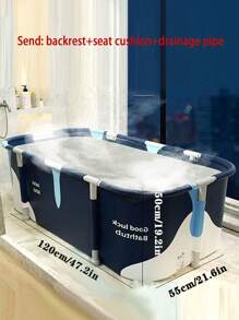1. Portable Modern Folding Bathtub, Efficient Insulation, Comes With Inflatable Backrest, Seat Cushion And Drainage Pipe (Random Color), Suitable For Cold And Hot Water Therapy, Sauna And Ice Bath, Full Body Immersion, Portable Durable Folding Spa Tub, Thick Design, Space-Saving, Easy Storage, Ideal For Home Spa And Luxury Bathroom, Perfect Choice For Home Bathing