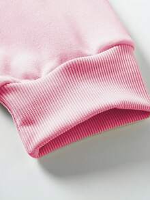 1 قطعة هوديي مطبوع بنمط لعبة الحظ للنساء، بتصميم كاجوال للموضة اليومية، مناسب للخريف/الشتاء، قم بتخصيص صورتك المفضلة كهدية لصديقتك وعائلتك - وردي - مشاهدة 3